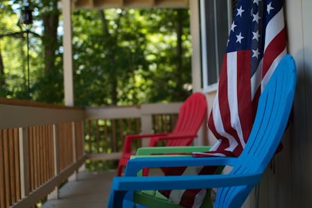 Stars and Stripes, and the red, green and blue